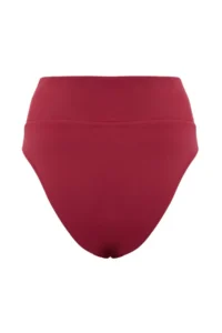 TRENDYOLMİLLA Burgundy hipster High Waist Chlorine&Water Resistant LONG Lasting LYCRA®XTRA LIFE Bikini Bottom - Image 6