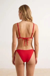 TRENDYOLMİLLA Red Regular Waist Regular Basic Bikini Bottom - Image 3