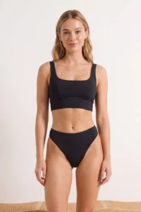 TRENDYOLMİLLA Black High Leg High Waist brazilian Basic Bikini Bottom