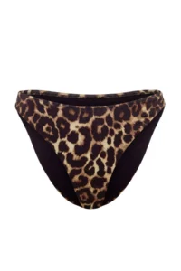 TRENDYOLMİLLA Leopard Patterned High Leg High Waist brazilian Basic Bikini Bottom - Image 3