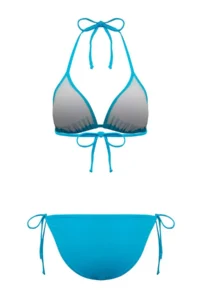 TRENDYOLMİLLA Turquoise With Beaded Accents Triangle Covered Regular Waist Regular Bikini Set - Image 6