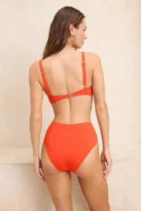 TRENDYOLMİLLA Pomegranate Blossom with accessories Chlorine&Water Resistant LONG Lasting LYCRA® XTRA LIFE Bikini Set - Image 4