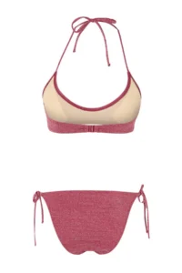 TRENDYOLMİLLA Burgundy Simli bralette Covered Regular Waist Regular Bikini Set - Image 5