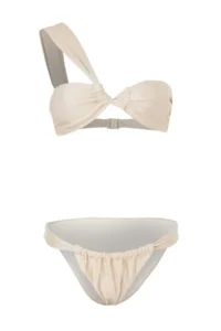 TRENDYOLMİLLA Beige Strapless Covered tunnelled Regular Waist Regular Bikini Set - Image 4