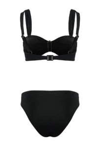 TRENDYOLMİLLA Black Strapless Covered Casting with accessories Regular Waist Regular Bikini Set - Image 4
