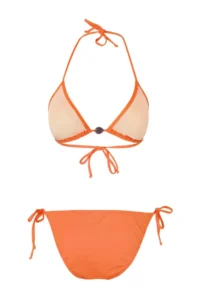 TRENDYOLMİLLA Orange Triangle Covered with accessories Regular Waist Regular Bikini Set - Image 6