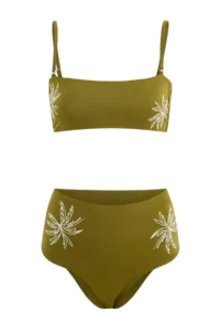 TRENDYOLMİLLA Khaki Covered Embroidered Chlora&Water Resistant LONG Lasting LYCRA® XTRA LIFE Bikini Set - Image 4