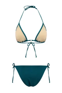 TRENDYOLMİLLA Petrol Triangle Covered Charm with accessories Regular Waist Regular Bikini Set - Image 6