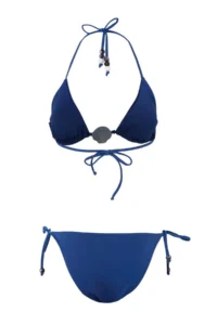 TRENDYOLMİLLA Dark Navy Simli balconette Covered with accessories High Waist Regular Bikini Set - Image 5