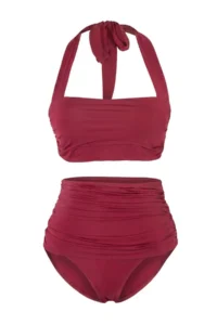 TRENDYOLMİLLA Burgundy bralette Covered Chlorine&Water Resistant LONG Lasting LYCRA® XTRA LIFE Bikini Set - Image 4