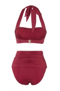 TRENDYOLMİLLA Burgundy bralette Covered Chlorine&Water Resistant LONG Lasting LYCRA® XTRA LIFE Bikini Set - Image 5