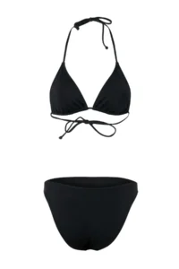 TRENDYOLMİLLA Black Triangle Covered Low Waist High Leg Basic Bikini Set - Image 5