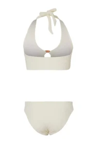 TRENDYOLMİLLA Ecru textured Triangle Covered Accessory Detailed Regular Waist Regular Bikini Set - Image 7