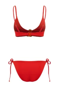 TRENDYOLMİLLA Pomegranate Blossom bralette Covered with accessories Regular Waist Regular Bikini Set - Image 5