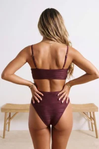 TRENDYOLMİLLA Plum bralette Covered High Waist Regular Bikini Set - Image 5