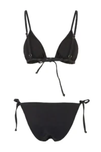 TRENDYOLMİLLA Black Triangle Covered Charm with accessories Regular Waist Regular Bikini Set - Image 6