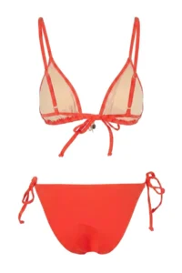 TRENDYOLMİLLA Red Triangle Covered Charm with accessories Regular Waist Regular Bikini Set - Image 6