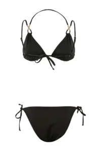 TRENDYOLMİLLA Black Triangle Covered Accessory Detailed Regular Bikini Set - Image 6