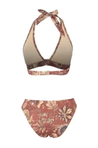 TRENDYOLMİLLA flower patterned Simli textured High Waist brazilian Bikini Set - Image 5