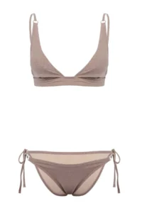 TRENDYOLMİLLA Mink Simli Triangle Covered Regular Waist Regular Bikini Set - Image 4