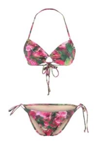 TRENDYOLMİLLA flower patterned bralette Covered Regular Waist Regular Bikini Set - Image 4