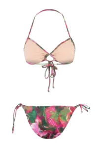 TRENDYOLMİLLA flower patterned bralette Covered Regular Waist Regular Bikini Set - Image 6