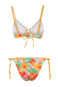 TRENDYOLMİLLA flower patterned Triangle Covered Low Waist brazilian Bikini Set - Image 6