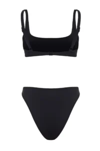 TRENDYOLMİLLA Black Square Neck Covered Regular Waist High Leg brazilian Basic Bikini Set - Image 6