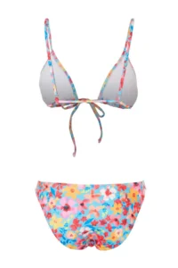 TRENDYOLMİLLA flower patterned Triangle Covered Regular Waist Regular Bikini Set - Image 5