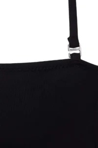 TRENDYOLMİLLA Black Strapless Covered High Leg Regular Waist Regular Bikini Set - Image 5