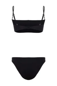 TRENDYOLMİLLA Black Strapless Covered High Leg Regular Waist Regular Bikini Set - Image 6