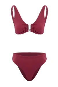 TRENDYOLMİLLA Cherry bralette Covered hipster High Waist Bikini Set - Image 4