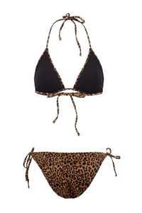 TRENDYOLMİLLA Leopard Patterned Triangle Covered Regular Waist Regular Bikini Set - Image 5
