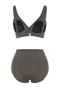 TRENDYOLMİLLA Khaki bralette Covered High Waist hipster Bikini Set - Image 5