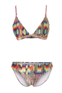TRENDYOLMİLLA Abstract Patterned Triangle Covered Regular Waist Regular Bikini Set - Image 4