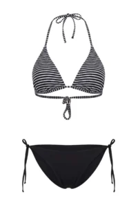 TRENDYOLMİLLA Striped Triangle Covered Regular Waist Regular Bikini Set - Image 4