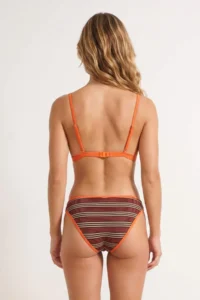 TRENDYOLMİLLA Striped Triangle Covered Color Bloklu Regular Waist Regular Bikini Set - Image 3