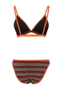 TRENDYOLMİLLA Striped Triangle Covered Color Bloklu Regular Waist Regular Bikini Set - Image 5