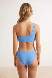 TRENDYOLMİLLA Polka Dot Patterned One Shoulder Covered Regular Waist Regular Bikini Set - Image 3