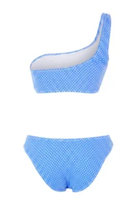 TRENDYOLMİLLA Polka Dot Patterned One Shoulder Covered Regular Waist Regular Bikini Set - Image 5