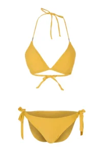TRENDYOLMİLLA Yellow Triangle Covered Regular Waist Regular Bikini Set - Image 4