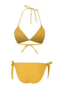 TRENDYOLMİLLA Yellow Triangle Covered Regular Waist Regular Bikini Set - Image 5