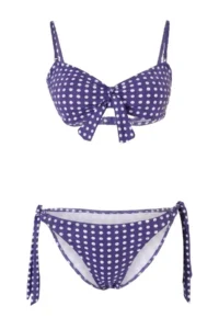TRENDYOLMİLLA Puantiye Patterned Strapless Covered Regular Waist Regular Bikini Set - Image 4
