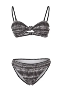 TRENDYOLMİLLA Ethnic Patterned Strapless Covered Node Detailed Regular Waist Regular Bikini Set - Image 4
