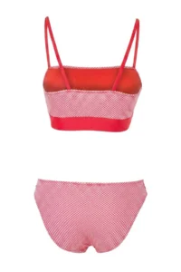 TRENDYOLMİLLA Puantiye Patterned Strapless Covered Regular Waist Regular Bikini Set - Image 5