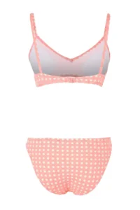 TRENDYOLMİLLA Puantiye Patterned Triangle Covered Frilly Regular Waist Regular Bikini Set - Image 4