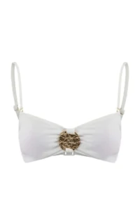 TRENDYOLMİLLA Ecru Strapless Casting with accessories Covered Bikini Top - Image 4