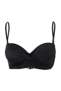 TRENDYOLMİLLA Black balconette Drapeli Covered Basic Bikini Top - Image 4