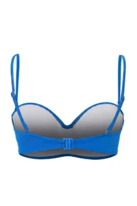 TRENDYOLMİLLA Saks Blue balconette Drapeli Covered Basic Bikini Top - Image 4