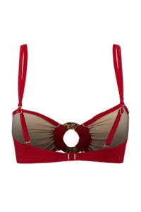 TRENDYOLMİLLA Red bralette Accessory Detailed Covered Basic Bikini Top - Image 5